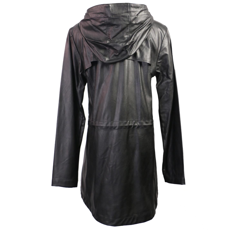 Waterproof customized autumn spring outdoor pu fabric overcoats womens jackets for fall